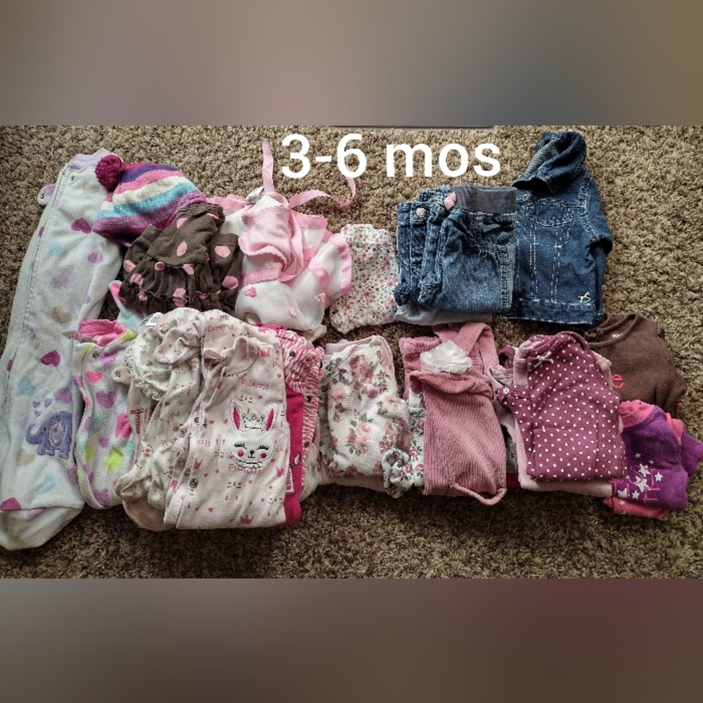 3-6 MOS BABY GIRL CLOTHES BUNDLE